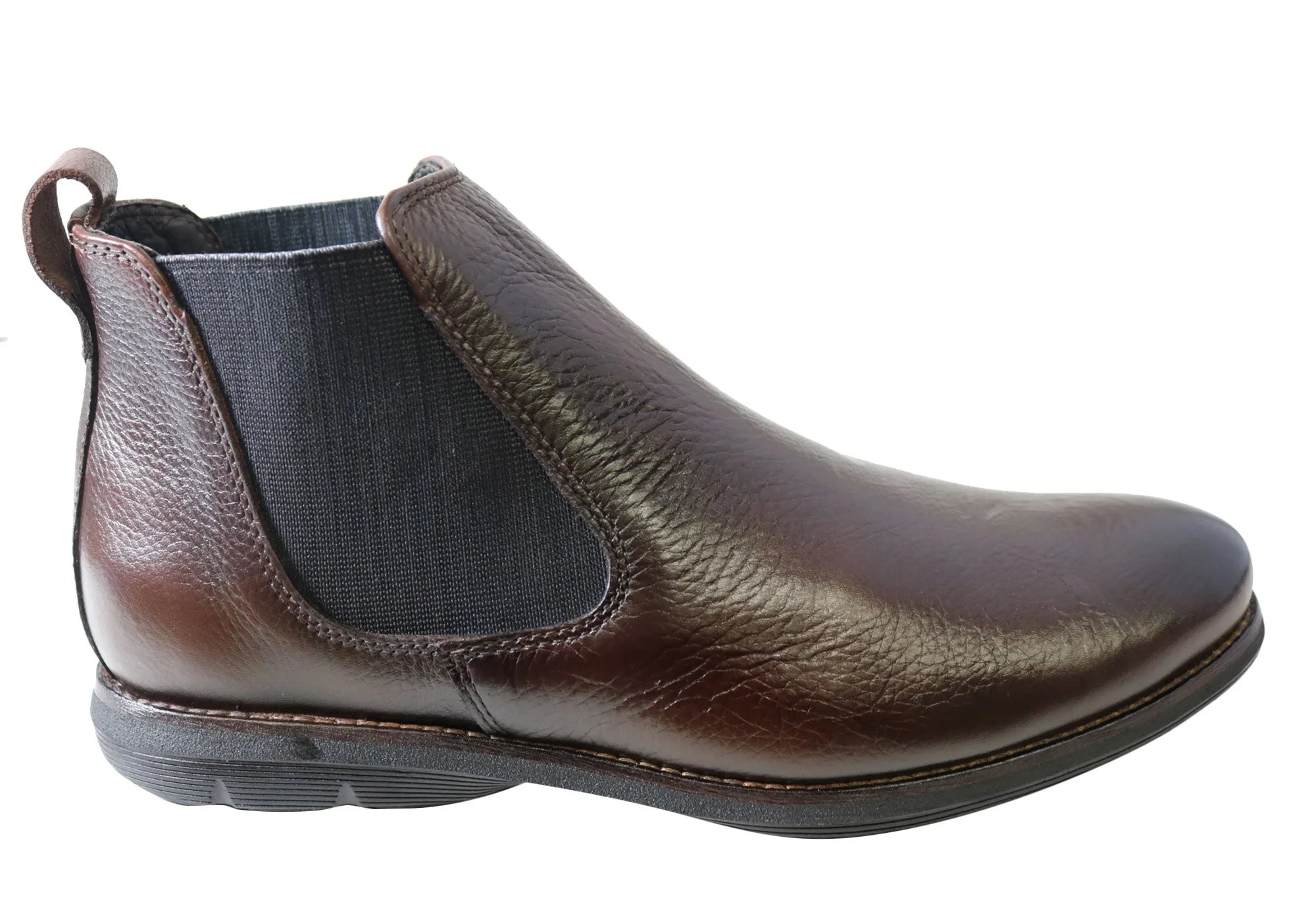 Savelli Hans Mens Comfort Leather Chelsea Dress Boots Made In Brazil Daily Function