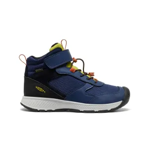 Comfort Buckles natural materials Big Kids' Skua Waterproof Boot  |  Naval Academy/Rogue Green