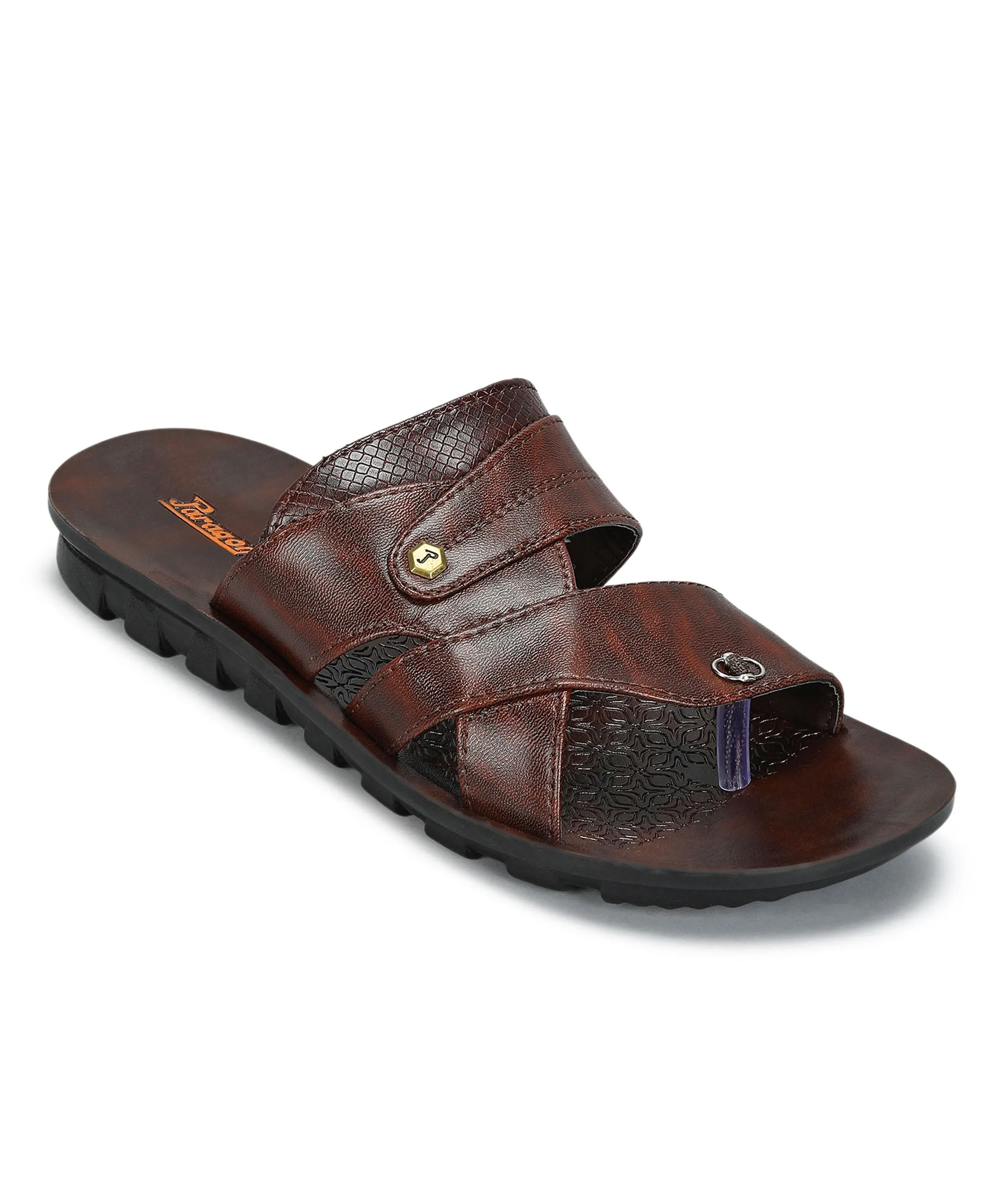 Comfortable beach sandals Paragon Men's Slip-on Brown Sandals for Men | Comfortable Sole & Durable