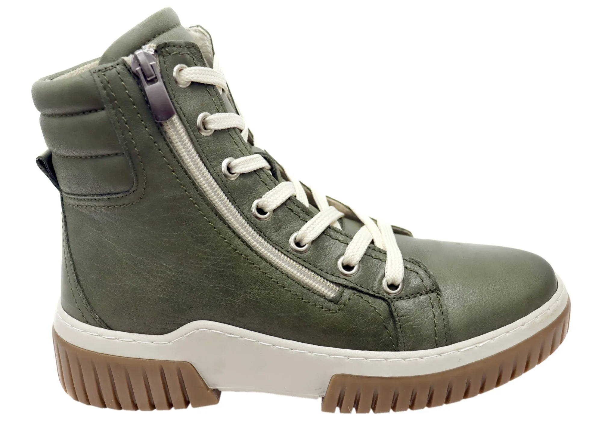 Cabello Comfort Petra Womens European Comfortable Leather Boots Relaxed Vibe