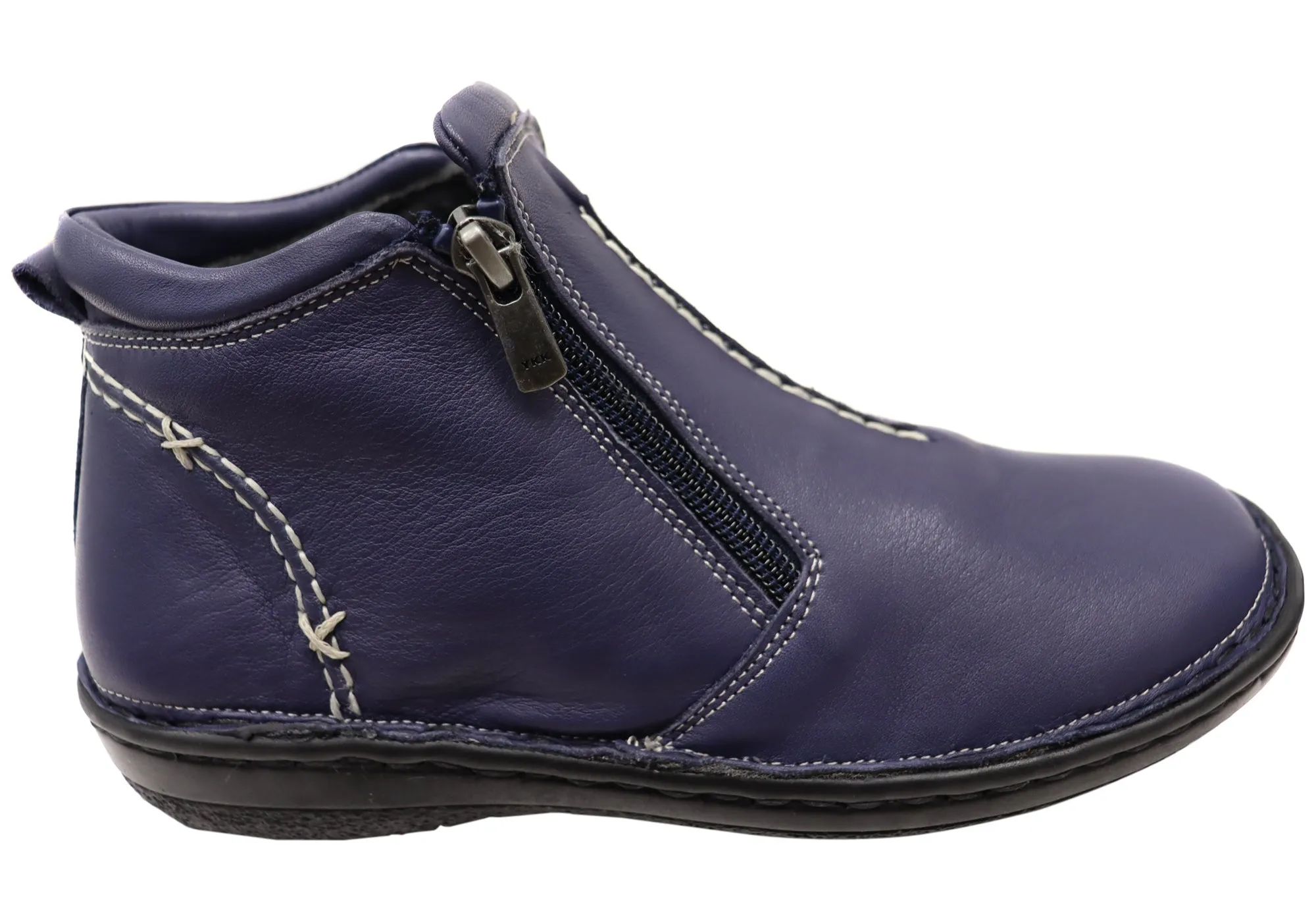 Insulated Urban Traveler Orizonte Luna Womens European Comfort Leather Ankle Boots