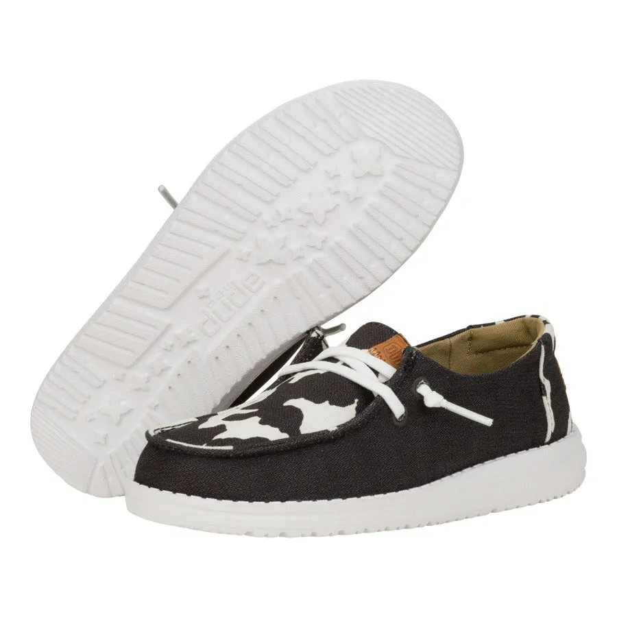 Running Gear Textured Tread Wendy Youth Animal - Black/Cow
