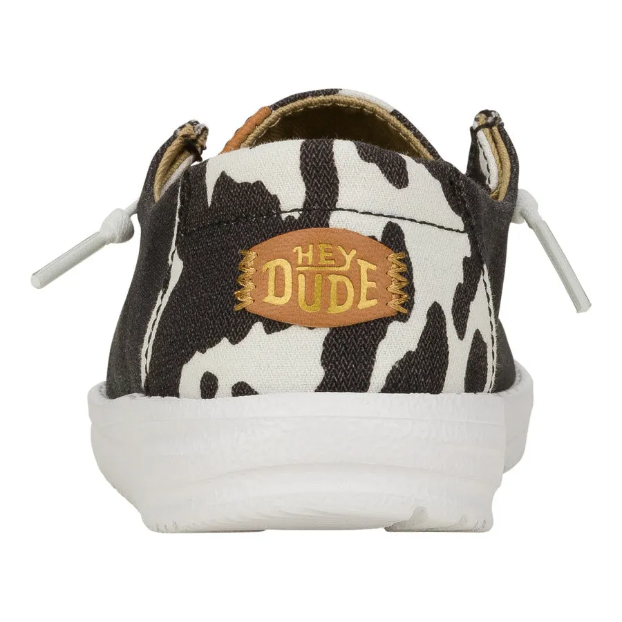 Multi Density Outsole Bend Support Wendy Youth Animal - Black/Cow