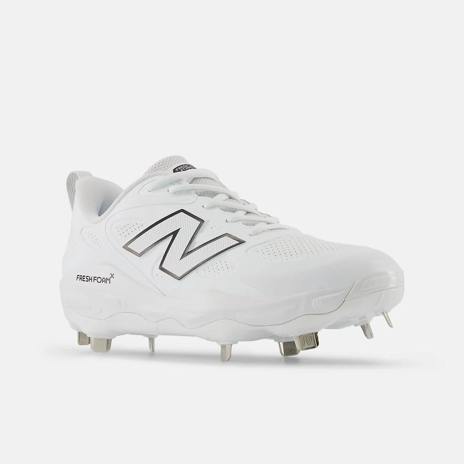 New Balance Women's Fresh Foam X Velo v4 Metal Fastpitch Softball Cleats - Synthetic White  SMVELOS4 Memory Foam Wellness Seekers Arch Support Standing Workers