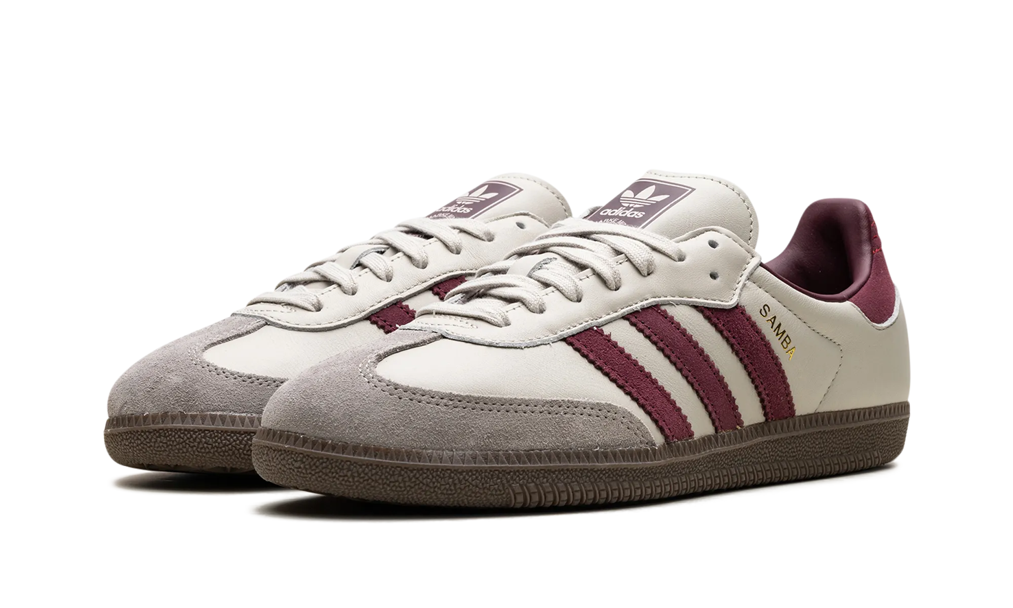 Samba OG "Putty Grey Maroon" Running
