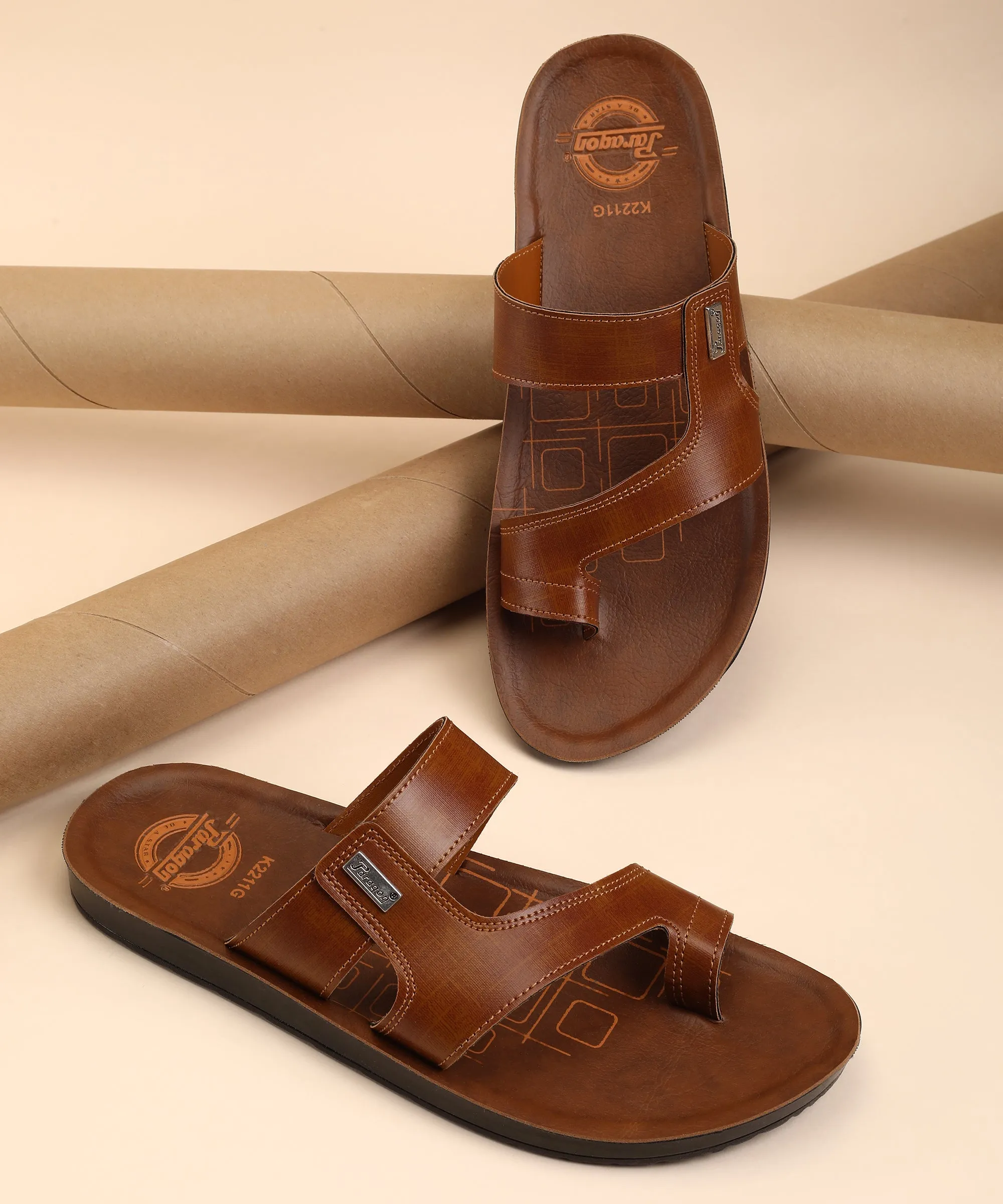 Paragon  PUK2211G Men Stylish Sandals | Comfortable Sandals for Daily Outdoor Use | Casual Formal Sandals with Cushioned Soles Tropical Mood Soft Band
