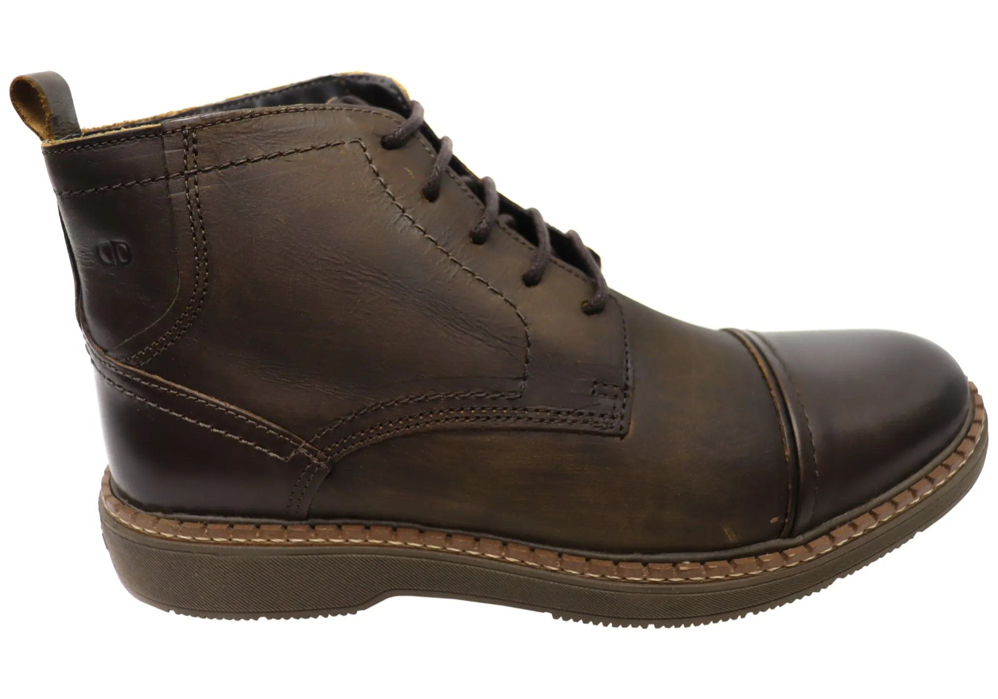 Airy Feel Stable Support Functional Minimalist Democrata Newman Mens Brazilian Comfortable Leather Lace Up Boots