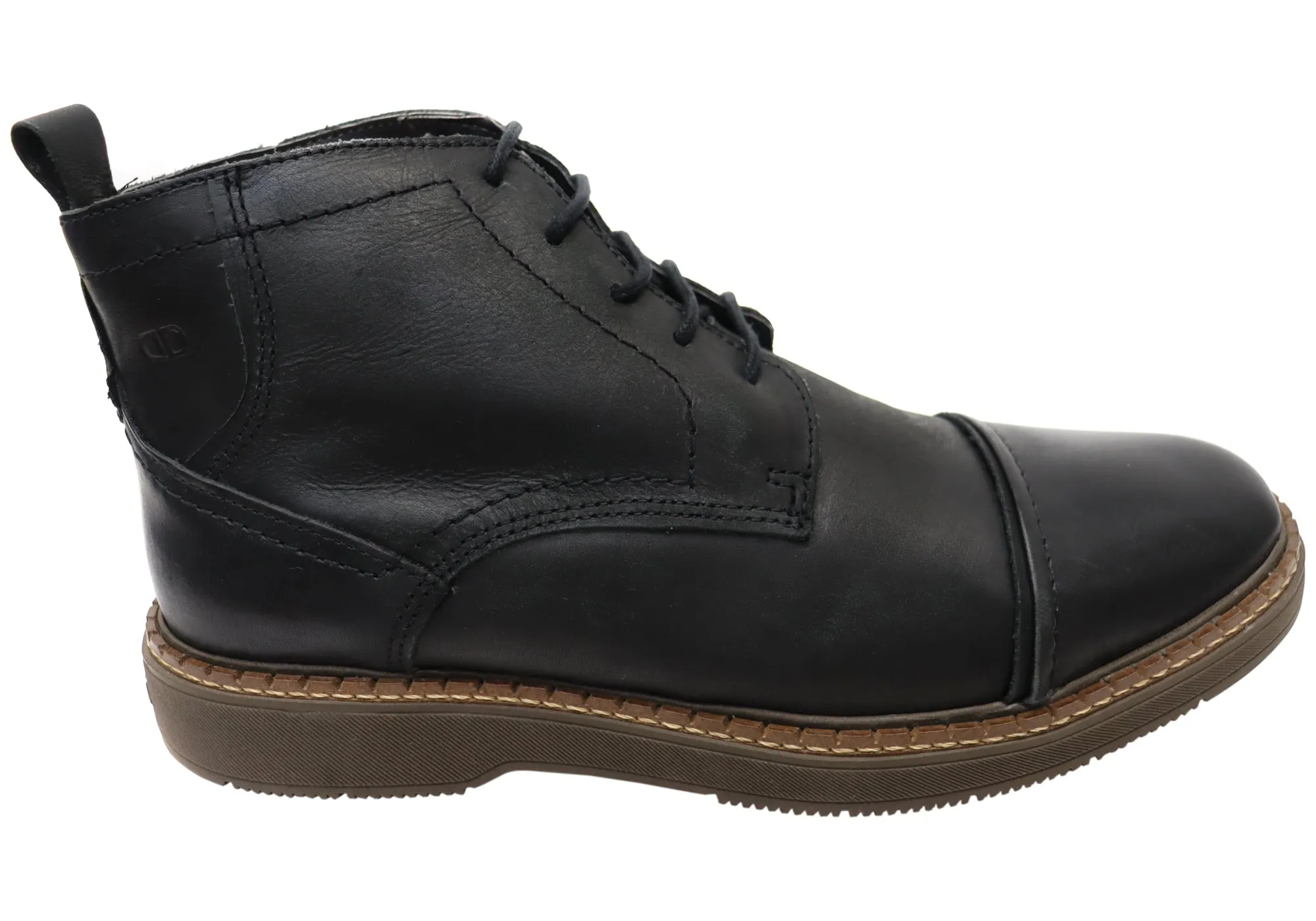 Cushioned Step Adventure Journey Democrata Newman Mens Brazilian Comfortable Leather Lace Up Boots