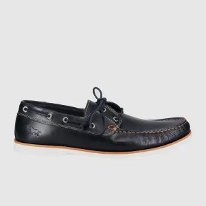 Byron Boat Shoes Navy Comfort Upper Material