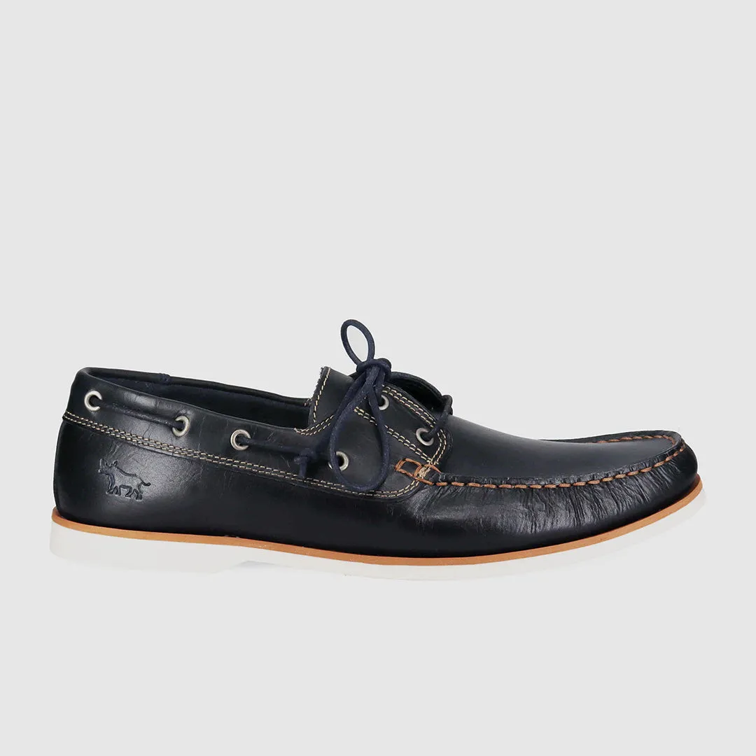 Byron Boat Shoes Navy Comfort Upper Material