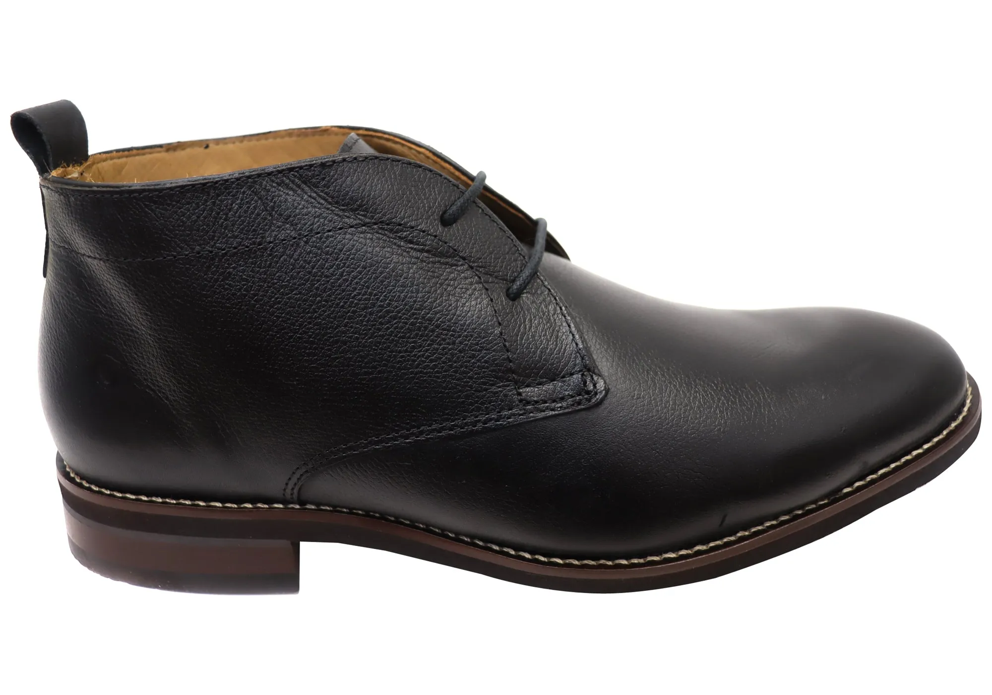 Daily Comfort city commute Democrata Ridge Mens Comfortable Leather Lace Up Boots Made In Brazil