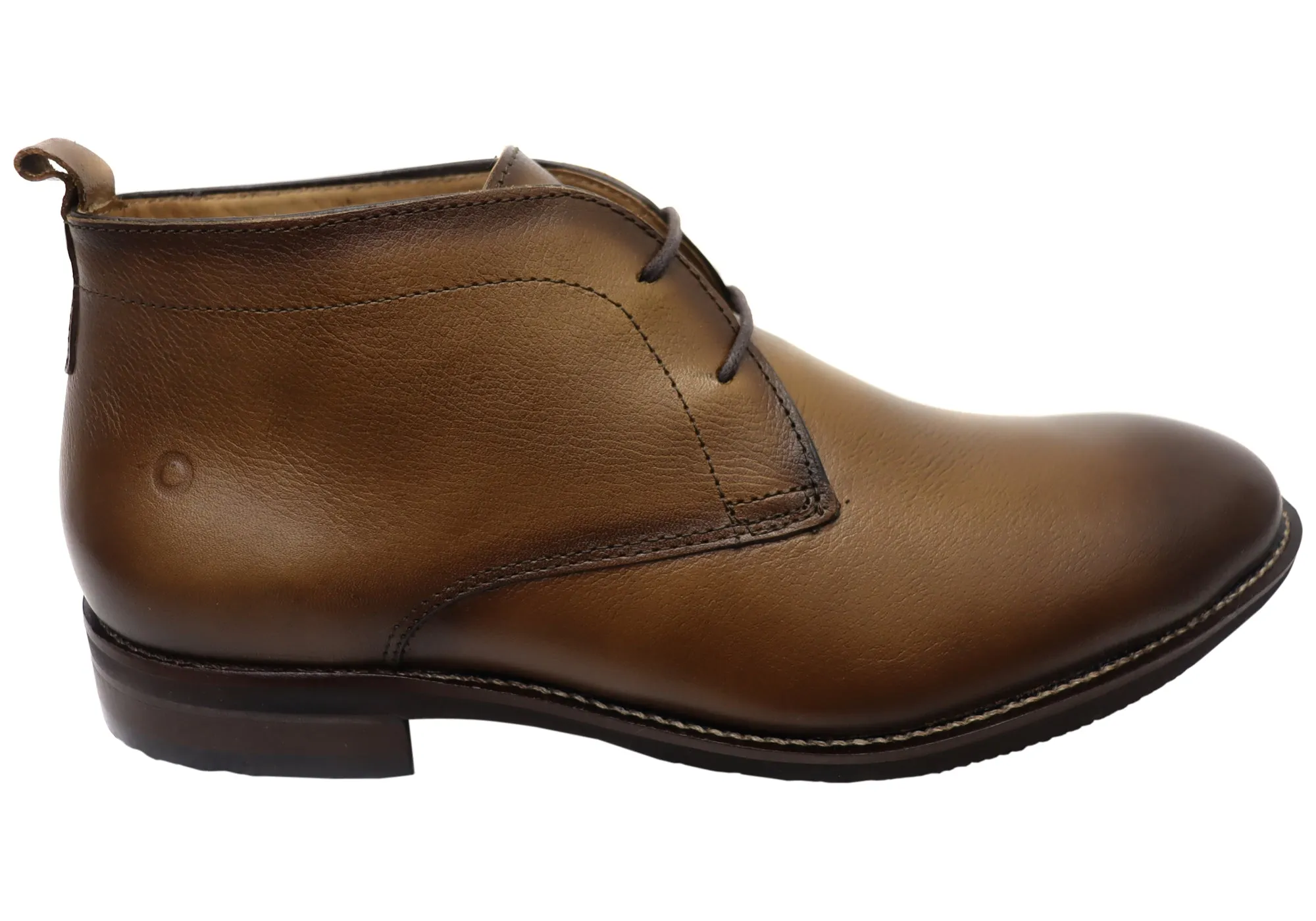 Democrata Ridge Mens Comfortable Leather Lace Up Boots Made In Brazil Cushioned Sole Comfortable Feel