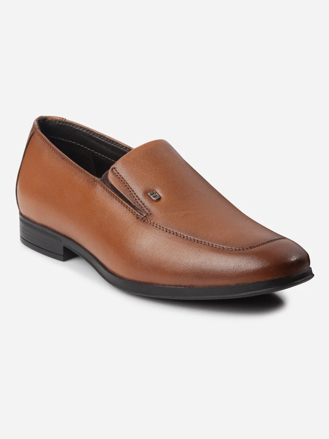 Men's Tan Regular Toe Slip On Formal (ID6114) Full Grain Day To
