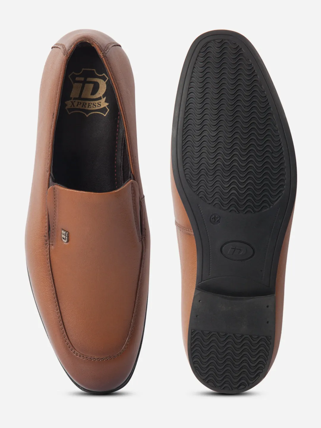 Antistatic Men's Tan Regular Toe Slip On Formal (ID6114)