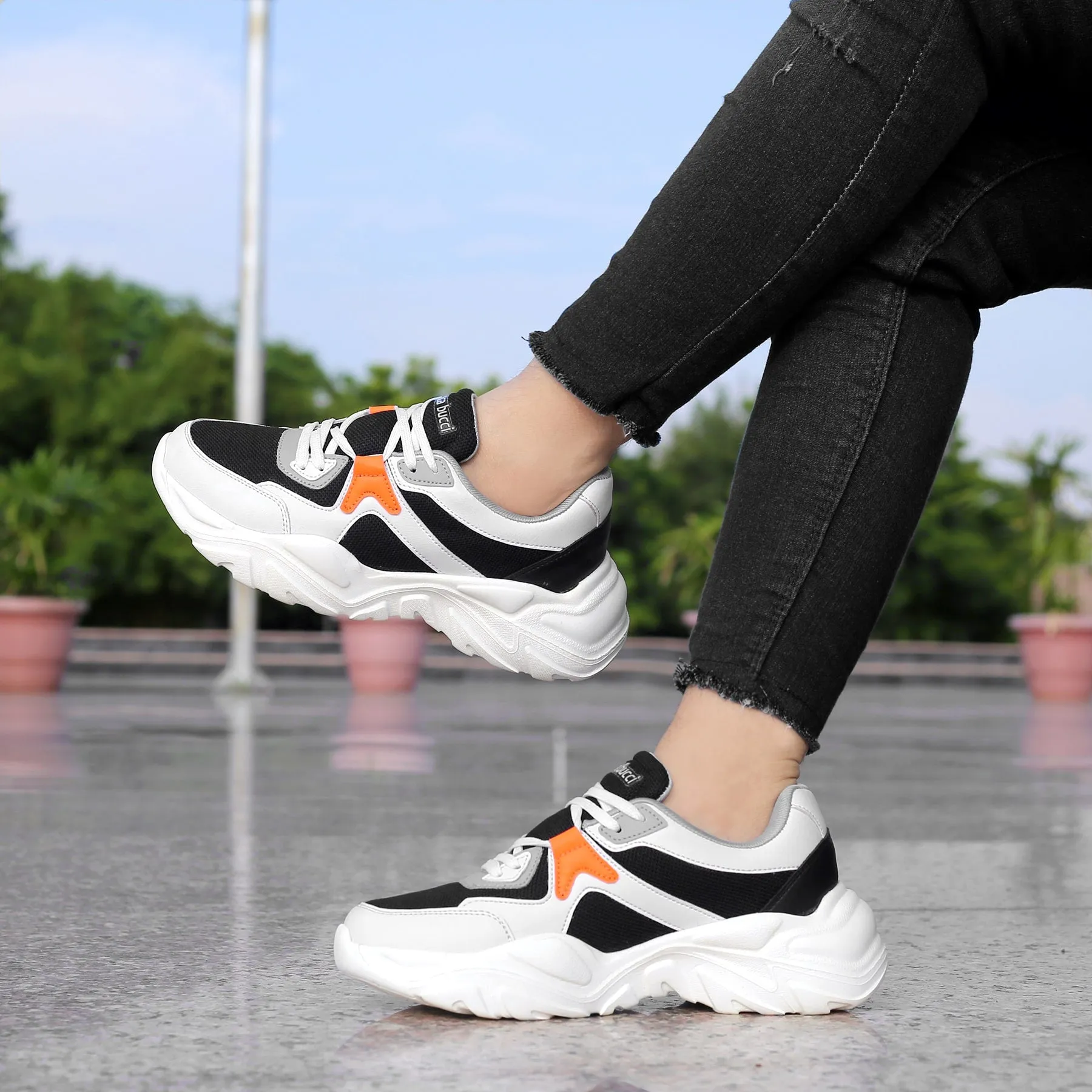 Bacca Bucci MARINE Low-top Platform Fashion Sneakers For Women | StreetWear Chunky Sneakers Smart Fit