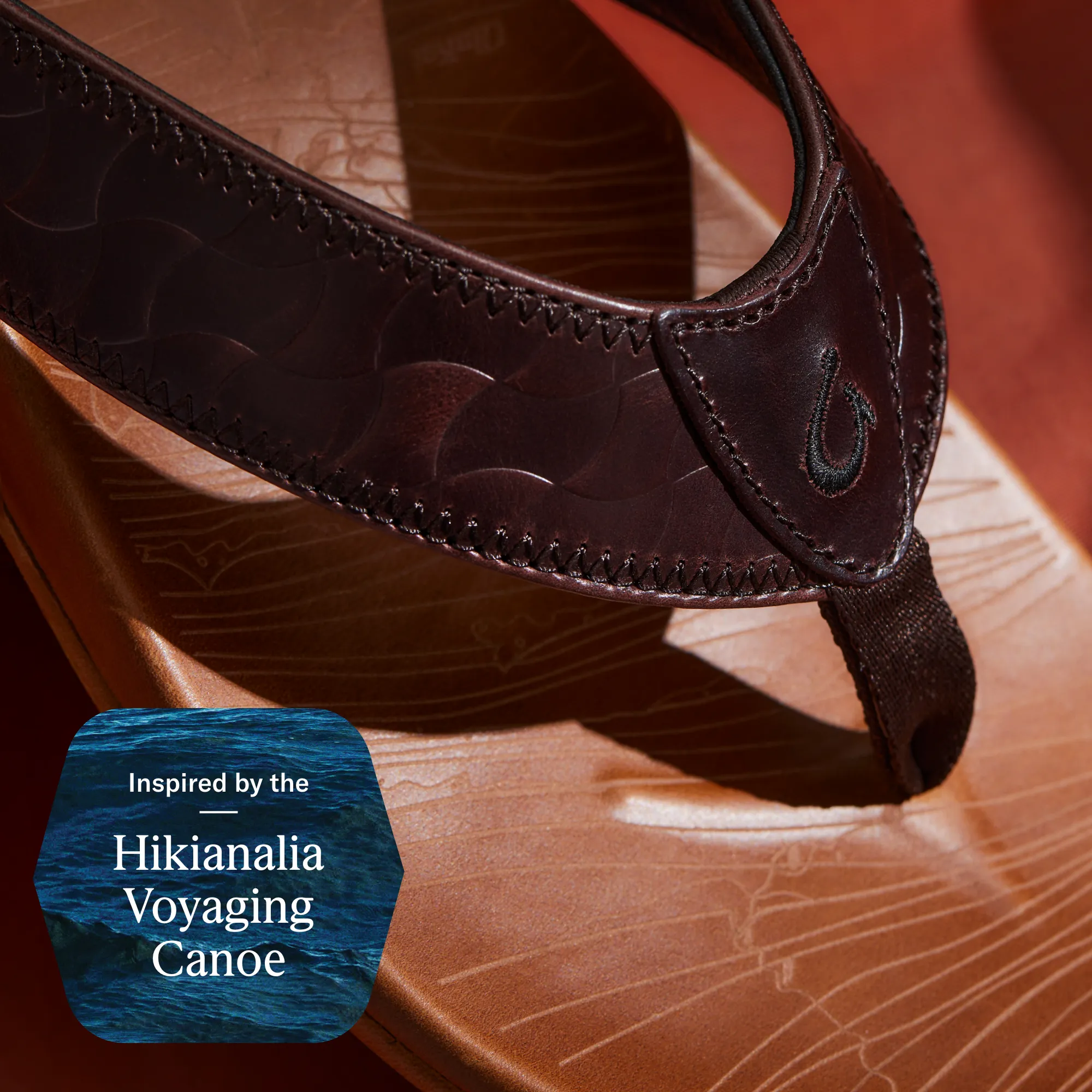 Comfortable Beach Footwear Hikianalia  -  Dark Java / Tan