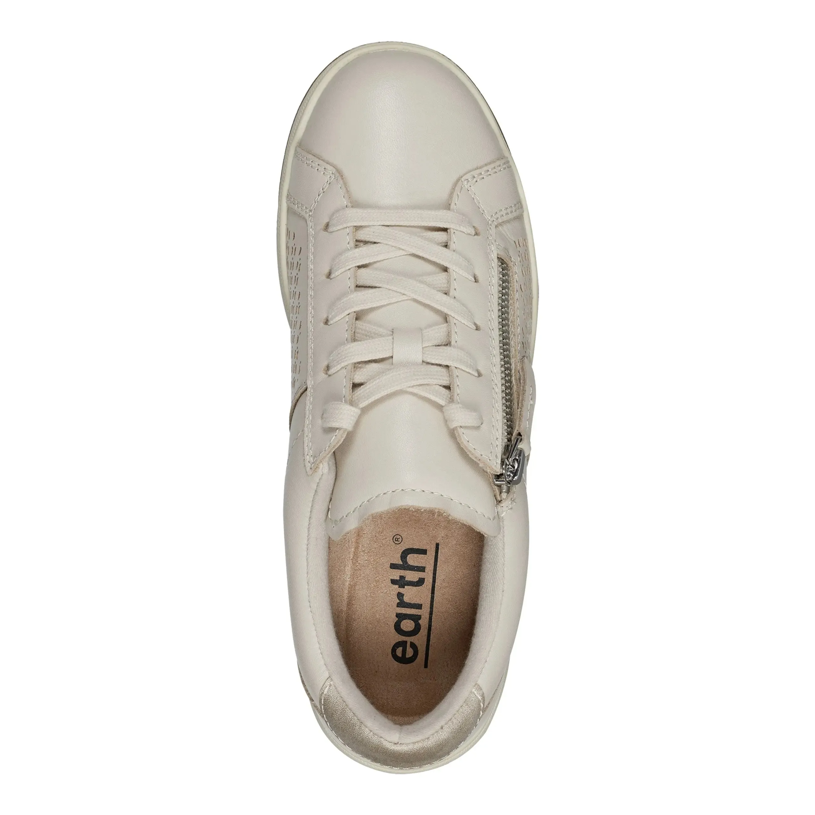 Netta Round Toe Casual Lace-up Sneakers Spring Bloom