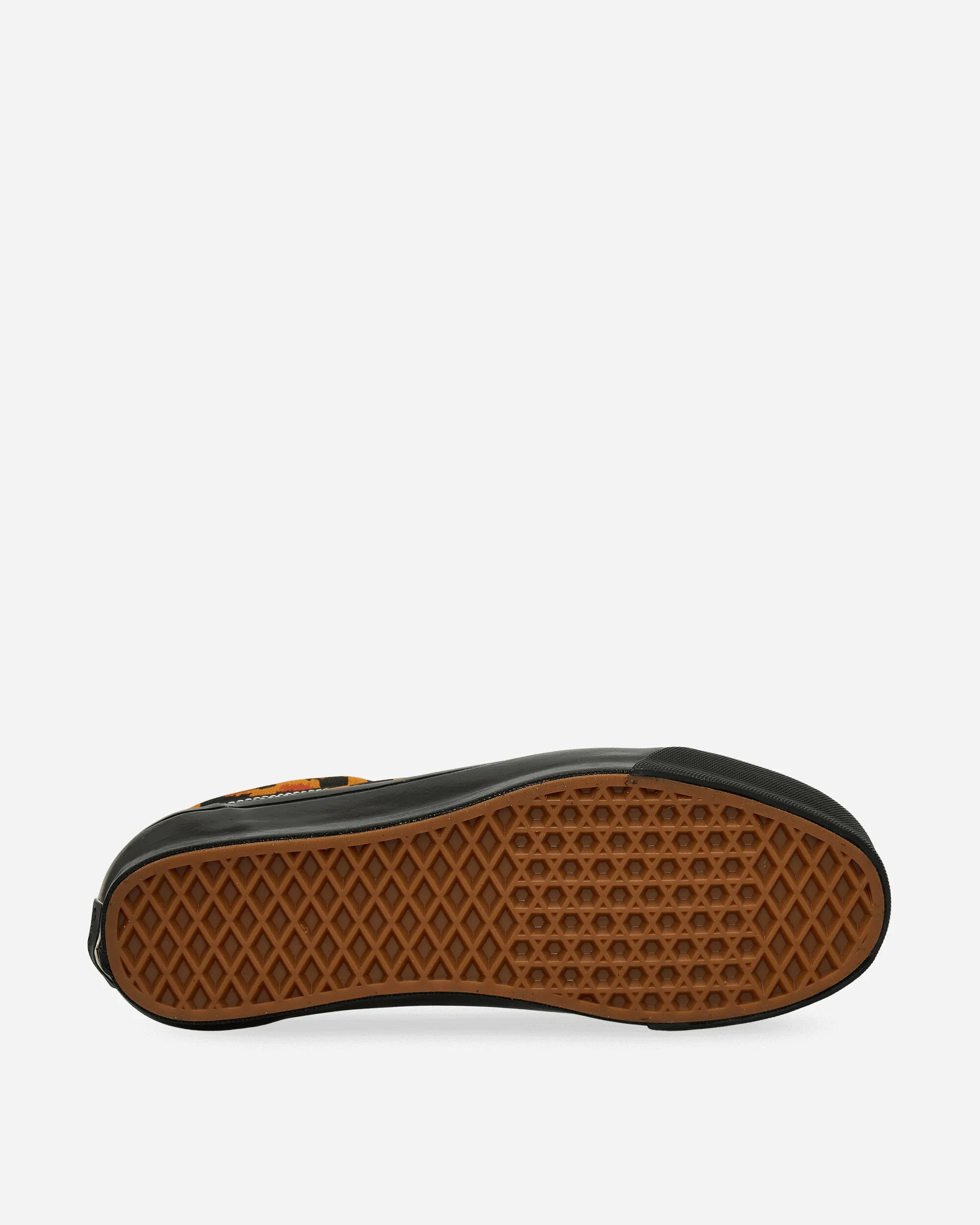 Cushioned heel Eco Friendly Office Workers Premium Old Skool Leopard Sneakers Black / Orange