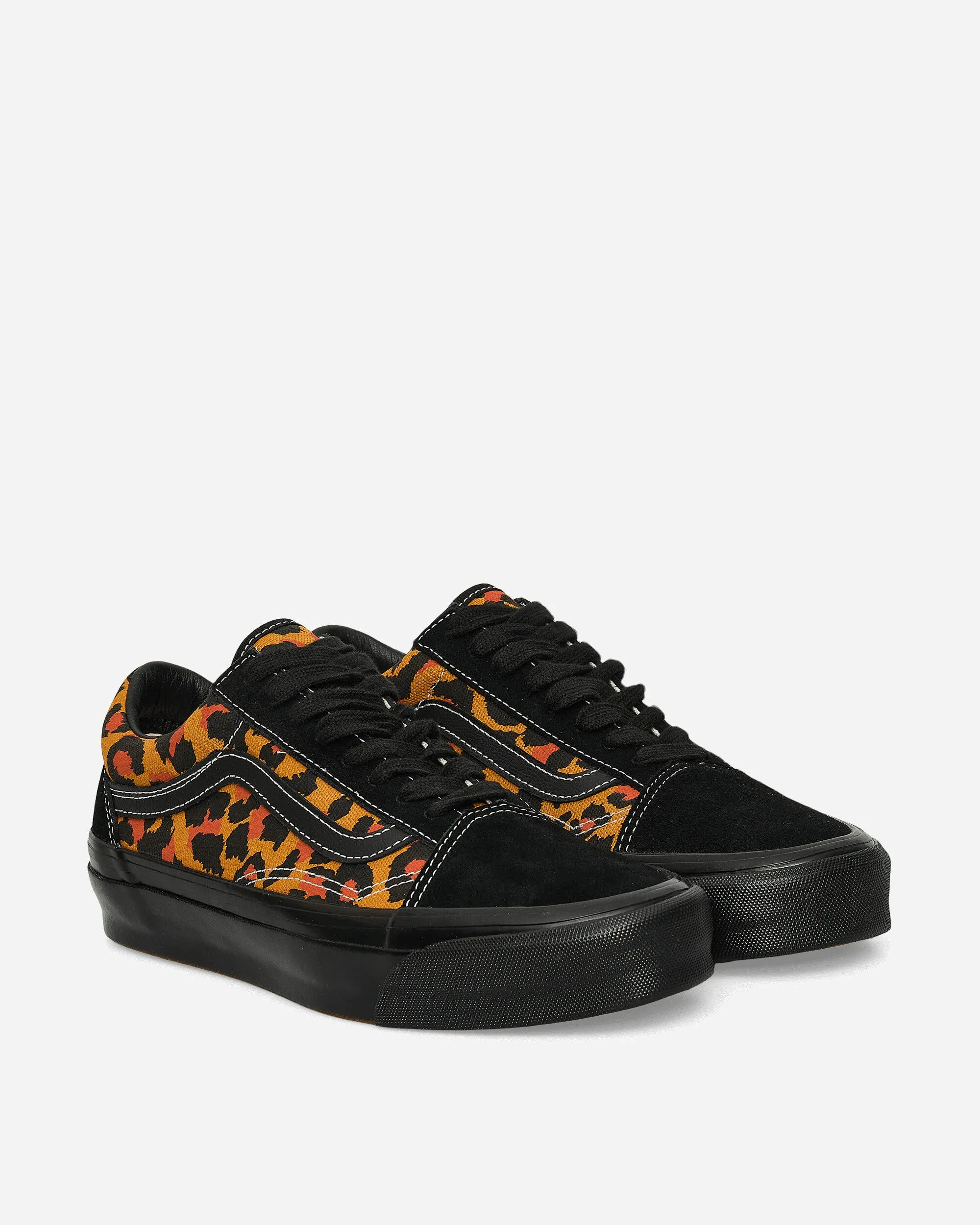Carry Easy Court Grip Premium Old Skool Leopard Sneakers Black / Orange