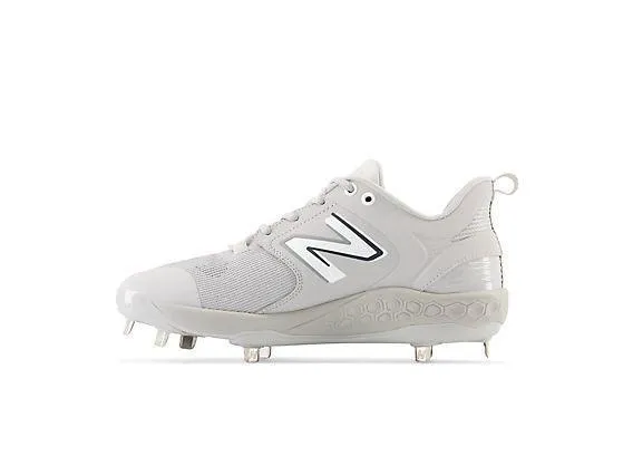 Youth Fresh New Balance Men's Fresh Foam X 3000 V6 Metal Baseball Cleats - Grey with White - L3000TG6