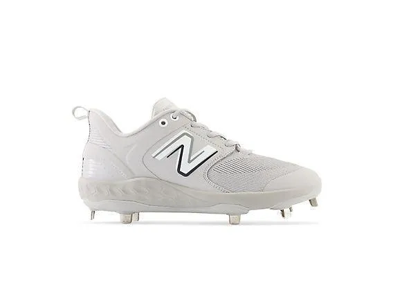 New Balance Men's Fresh Foam X 3000 V6 Metal Baseball Cleats - Grey with White - L3000TG6 Fresh Tone Durable Build Minimalist Fans
