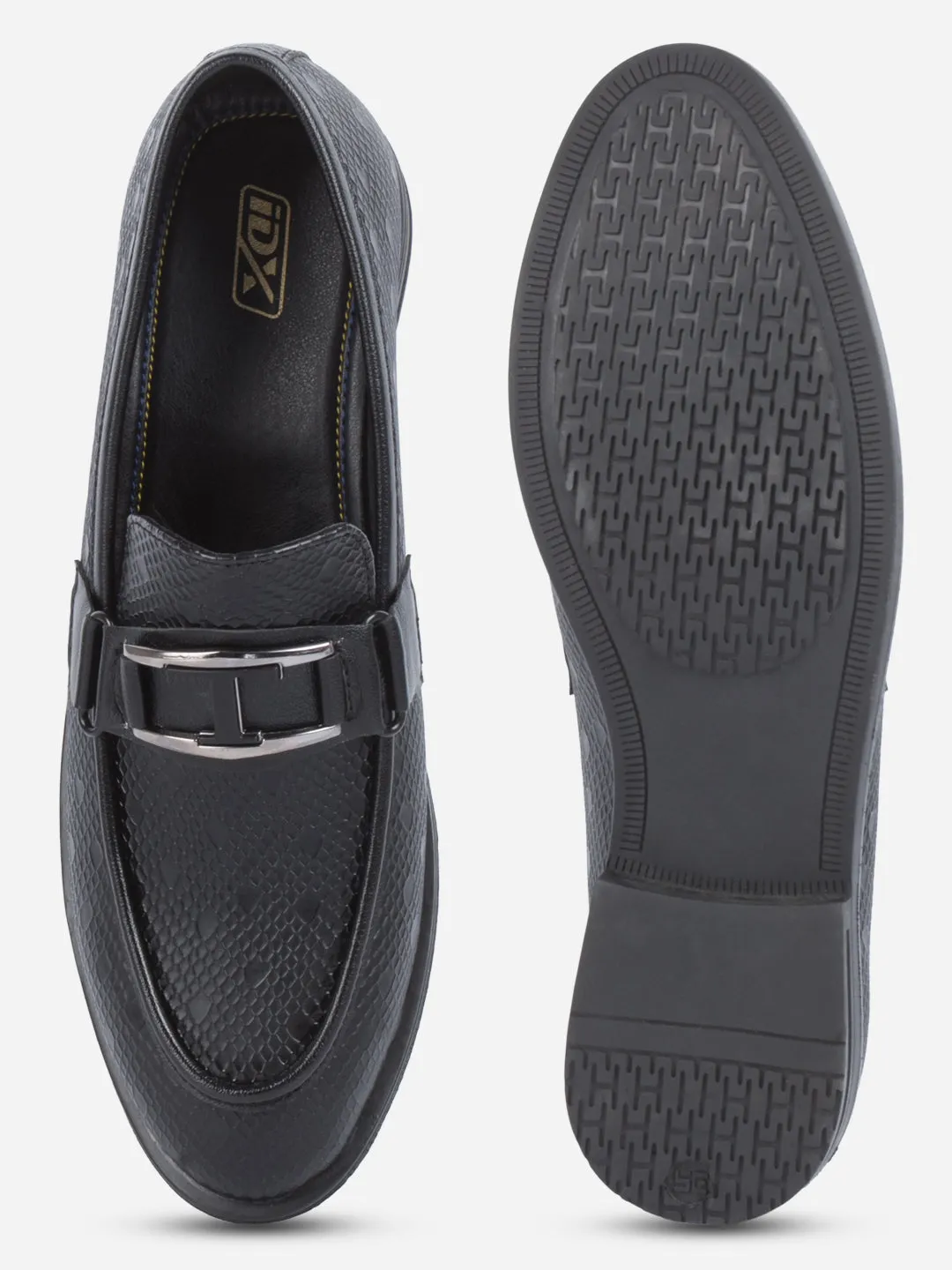 Men's Black Semi Fomal Formal Slip On (IX1088) Hand Finish