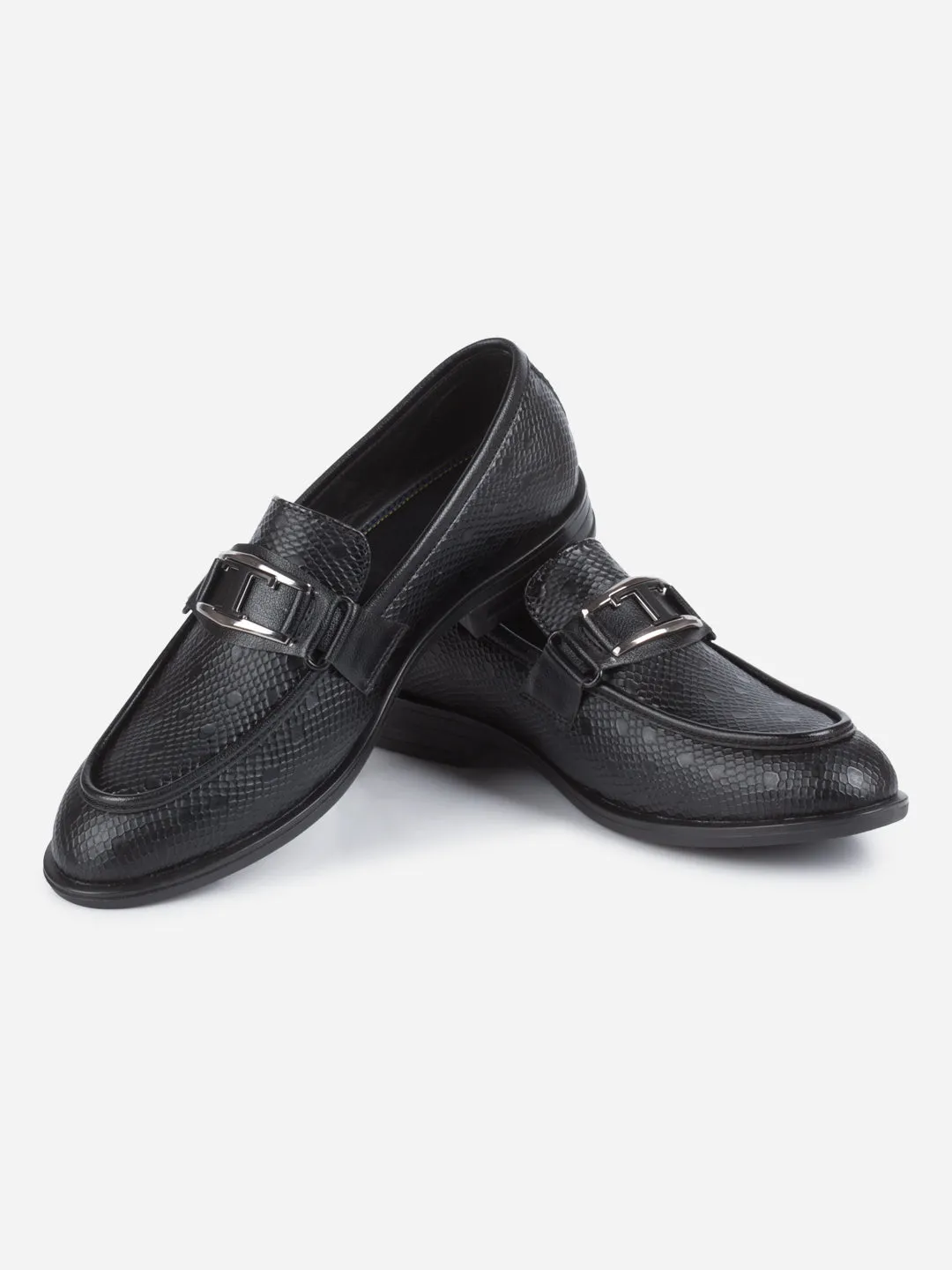 Men's Black Semi Fomal Formal Slip On (IX1088) Comfort Fit Euro Cut