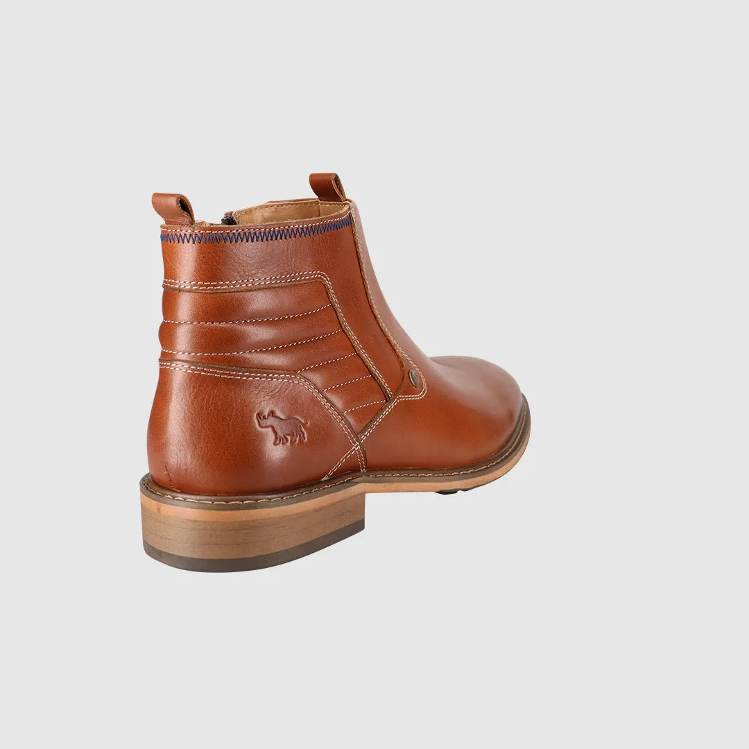 Easy Care Outdoor Hiking Calvin Zip Up Boots Tan