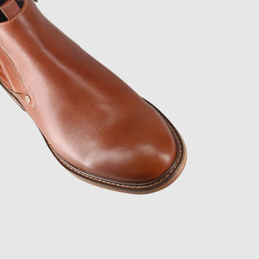 light texture Calvin Zip Up Boots Tan