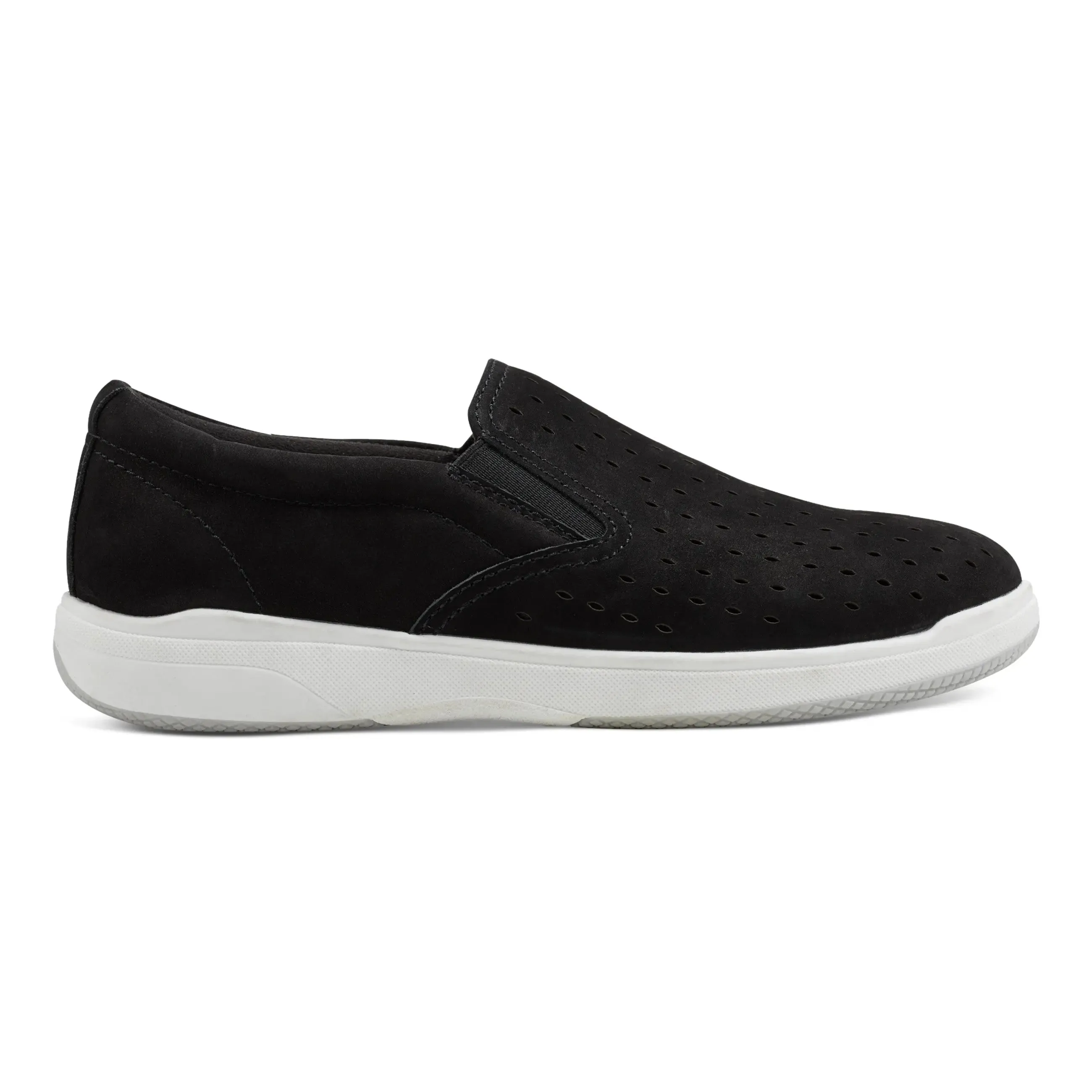 Swim Edge Leather Nel Laser Cut Round Toe Casual Slip-on Sneakers