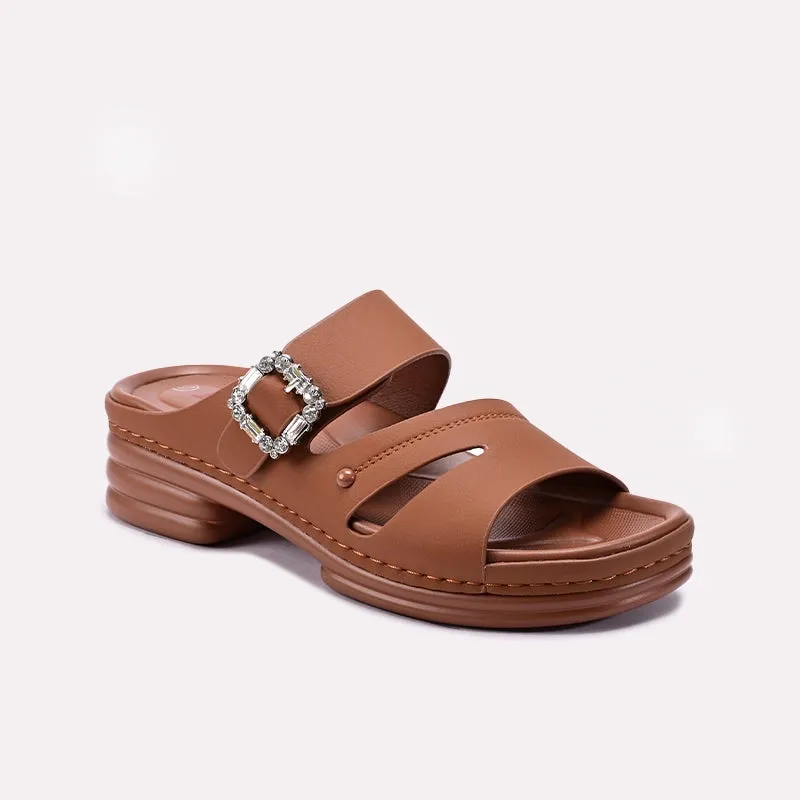 Womens Mustard Casual Slippers 0413373 Quick Fit