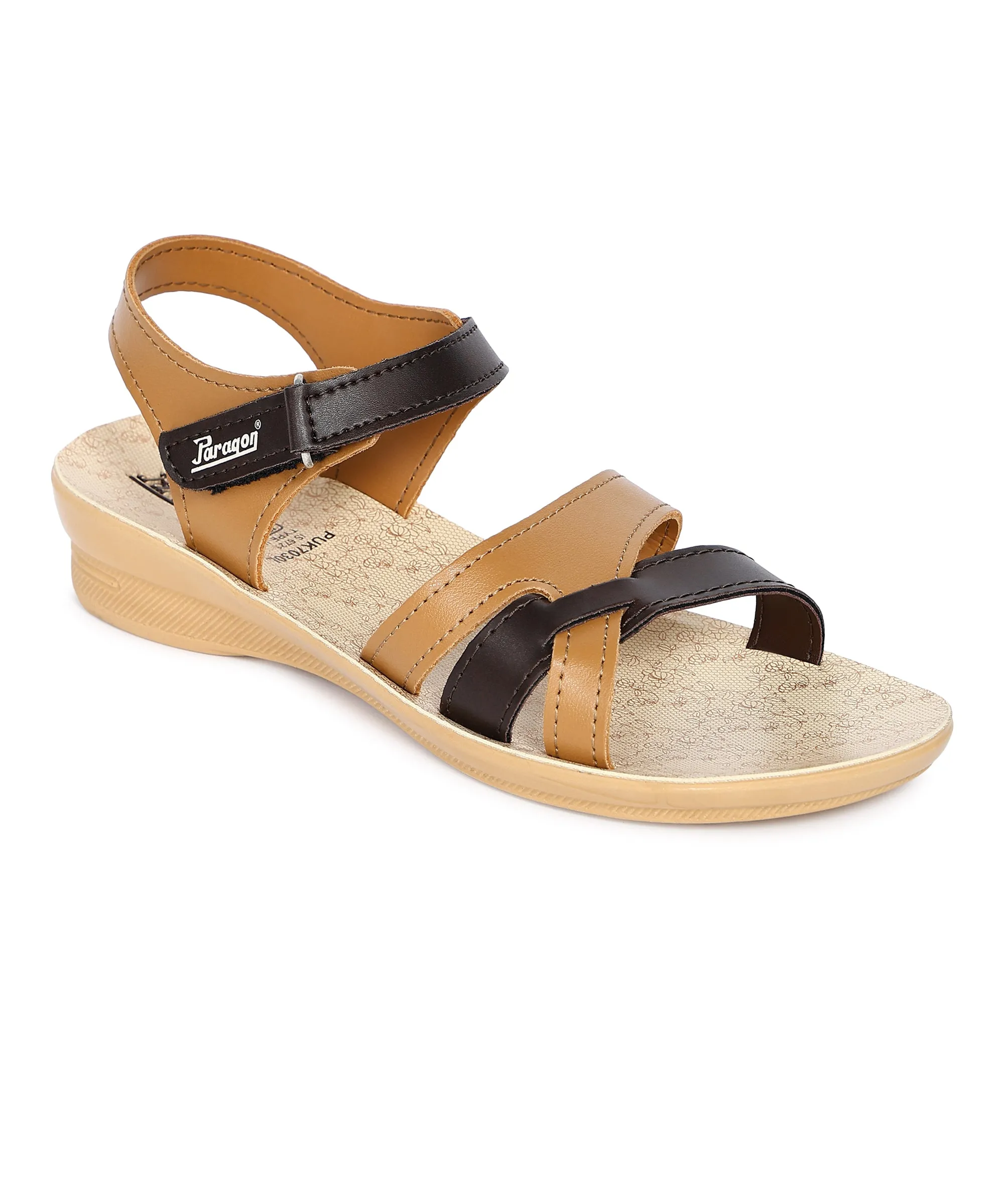 Paragon Women's Trendy Wedge Heel Sandals with Cushioned Sole and Sturdy Construction for Everyday Use Practical Walking Shoes