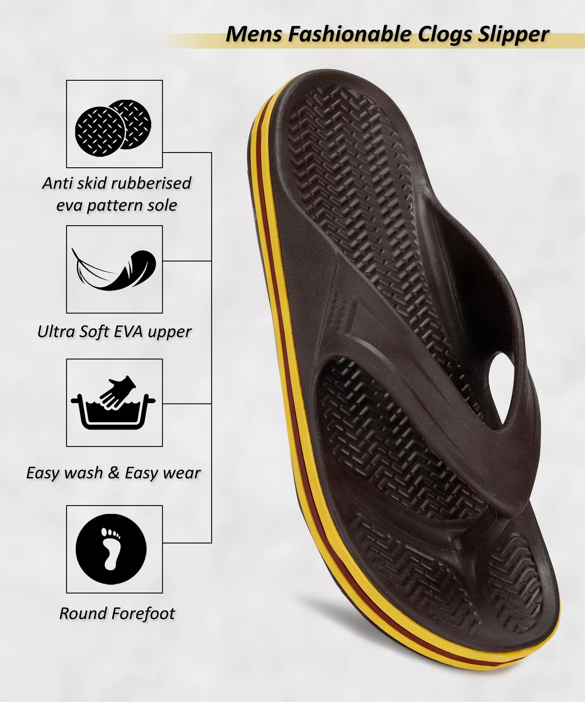 Paragon EVK3414G Men Slippers | Lightweight Flipflops for Indoor & Outdoor | Casual & Comfortable | For Everyday Use Soft Padding