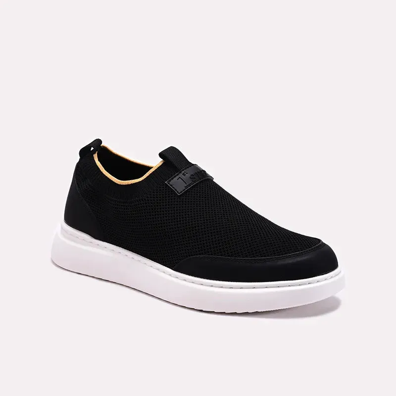 Clean Stitching Black Mens Slip On Sneakers 0120608