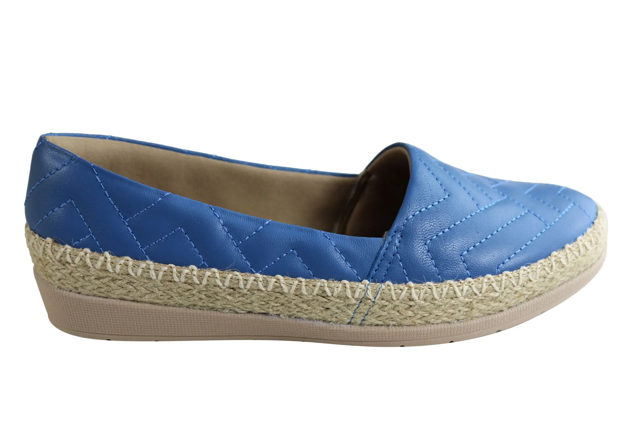 Trail Trek High Heel Usaflex April Womens Comfort Leather Espadrille Shoes Made In Brazil