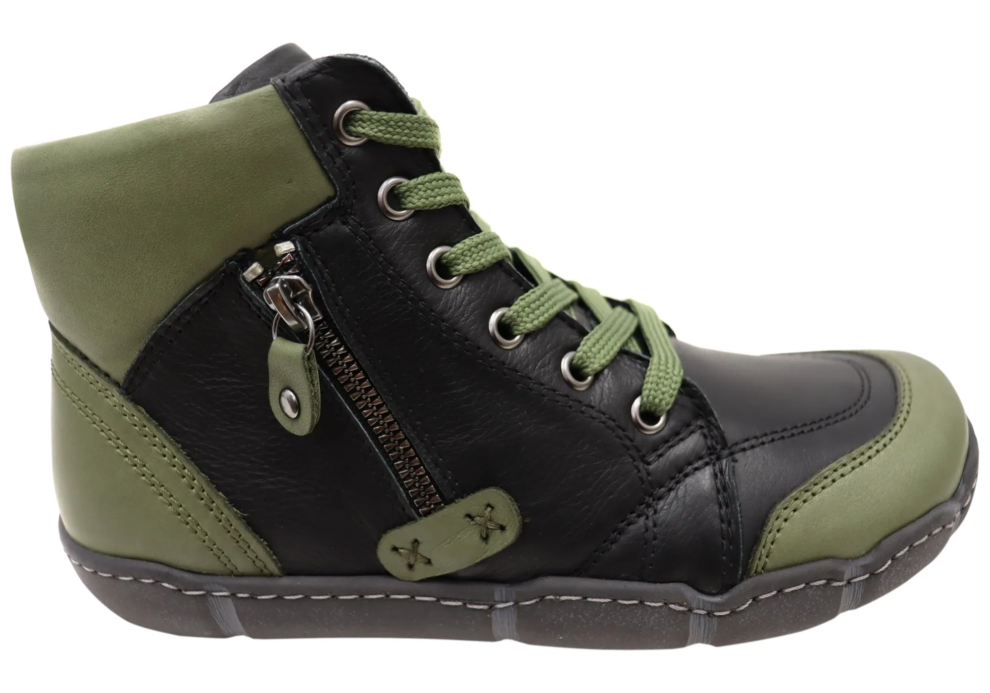 Modern Lines Orizonte Maroona Womens European Comfortable Leather Ankle Boots