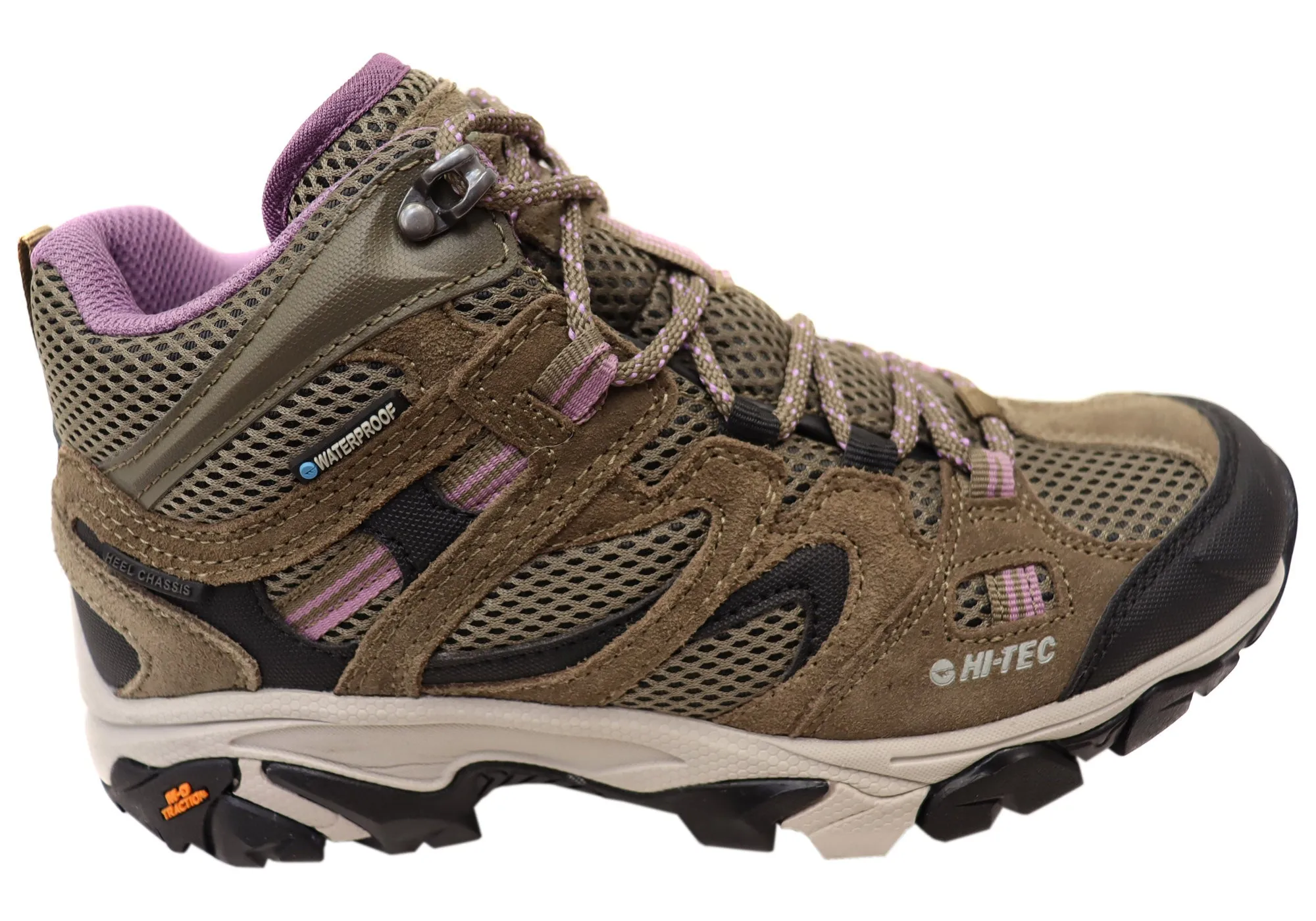 Hi Tec Womens Comfortable Ravus Vent Mid Waterproof Hiking Boots Storm Wear