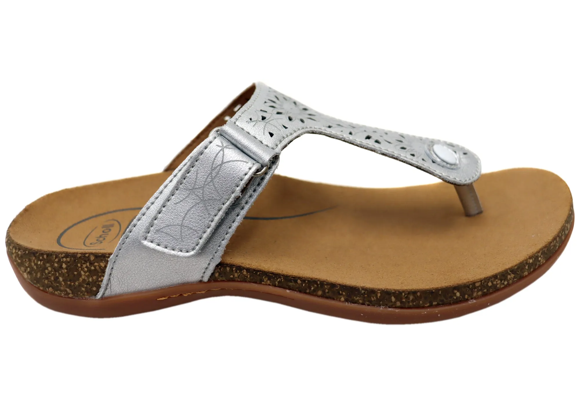 Scholl Orthaheel Amaya Womens Comfortable Supportive Thongs Fashion Flip-flops Light cushion