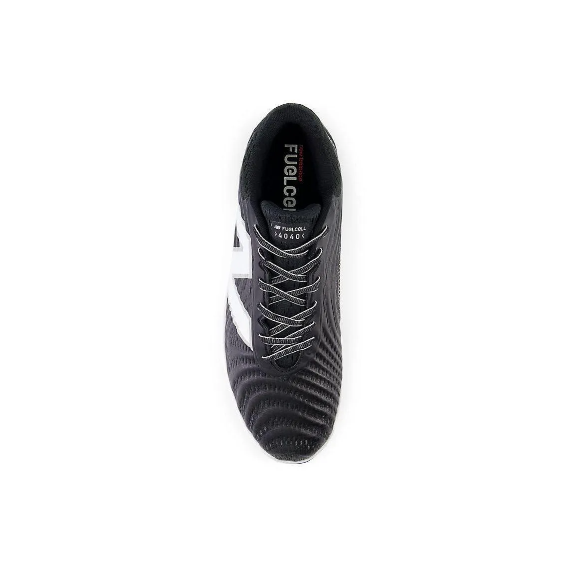 New Balance Men's FuelCell 4040 V7 Molded Baseball Cleats - Black / Optic White - PL4040K7 Leather