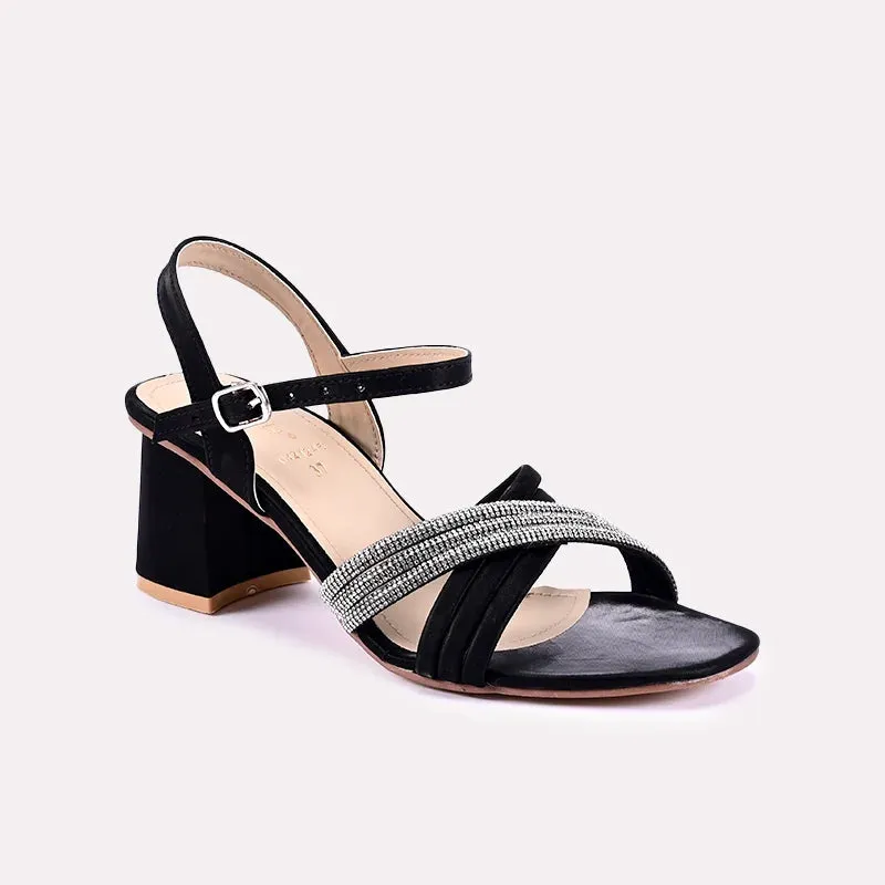 Sophie Black Casual Sandals 0421245 Leg Long
