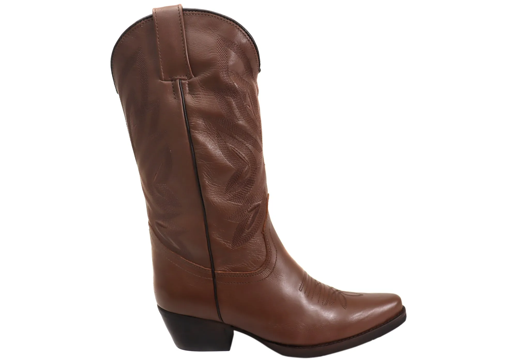 Stable Support River Crossing Comfort Stretch D Milton Delilah Womens Comfortable Leather Western Cowboy Boots