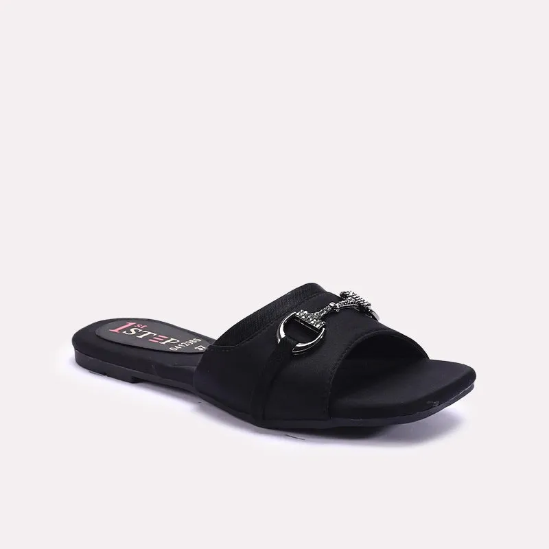 Womens Black Casual Slippers 0412986 Seamless Fit Gym Workout Energy Walk