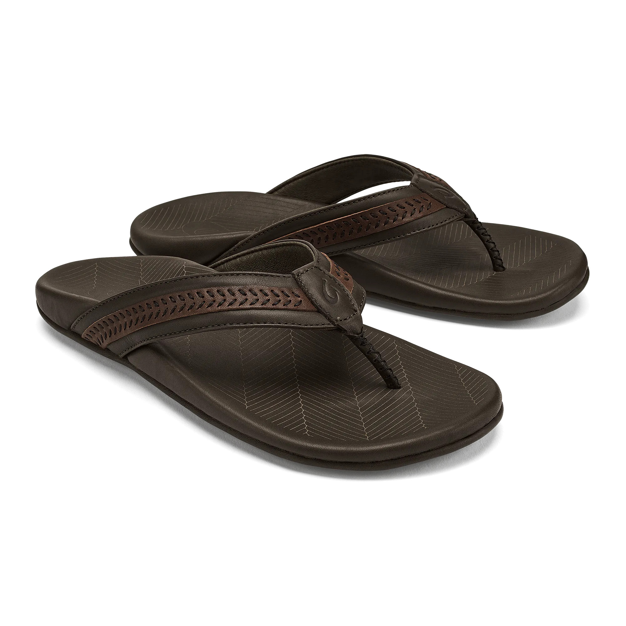 Aho  -  Dark Wood Comfortable Sandals for Men Clear Shape