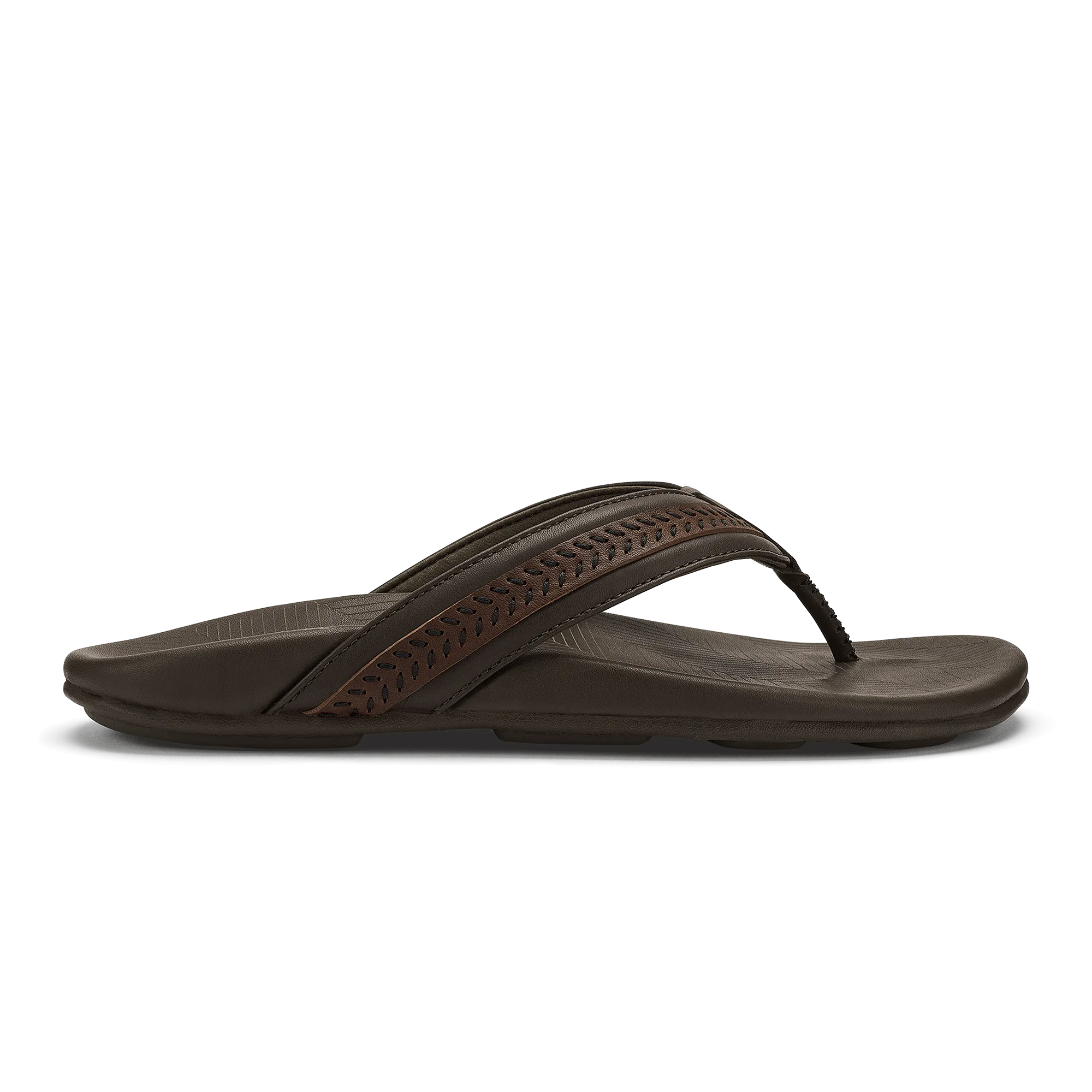 Stylish Travel Flats Sleek Flip-flops Aho  -  Dark Wood