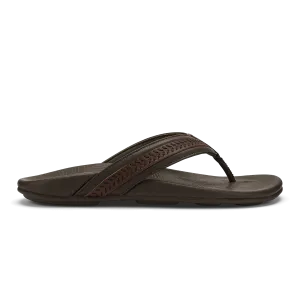 Stylish Travel Flats Sleek Flip-flops Aho  -  Dark Wood