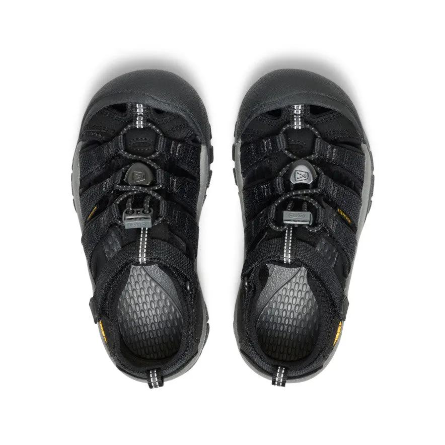 Flexible Build Comfortable Travel Sandals Little Kids' Newport H2  |  Black/KEEN Yellow