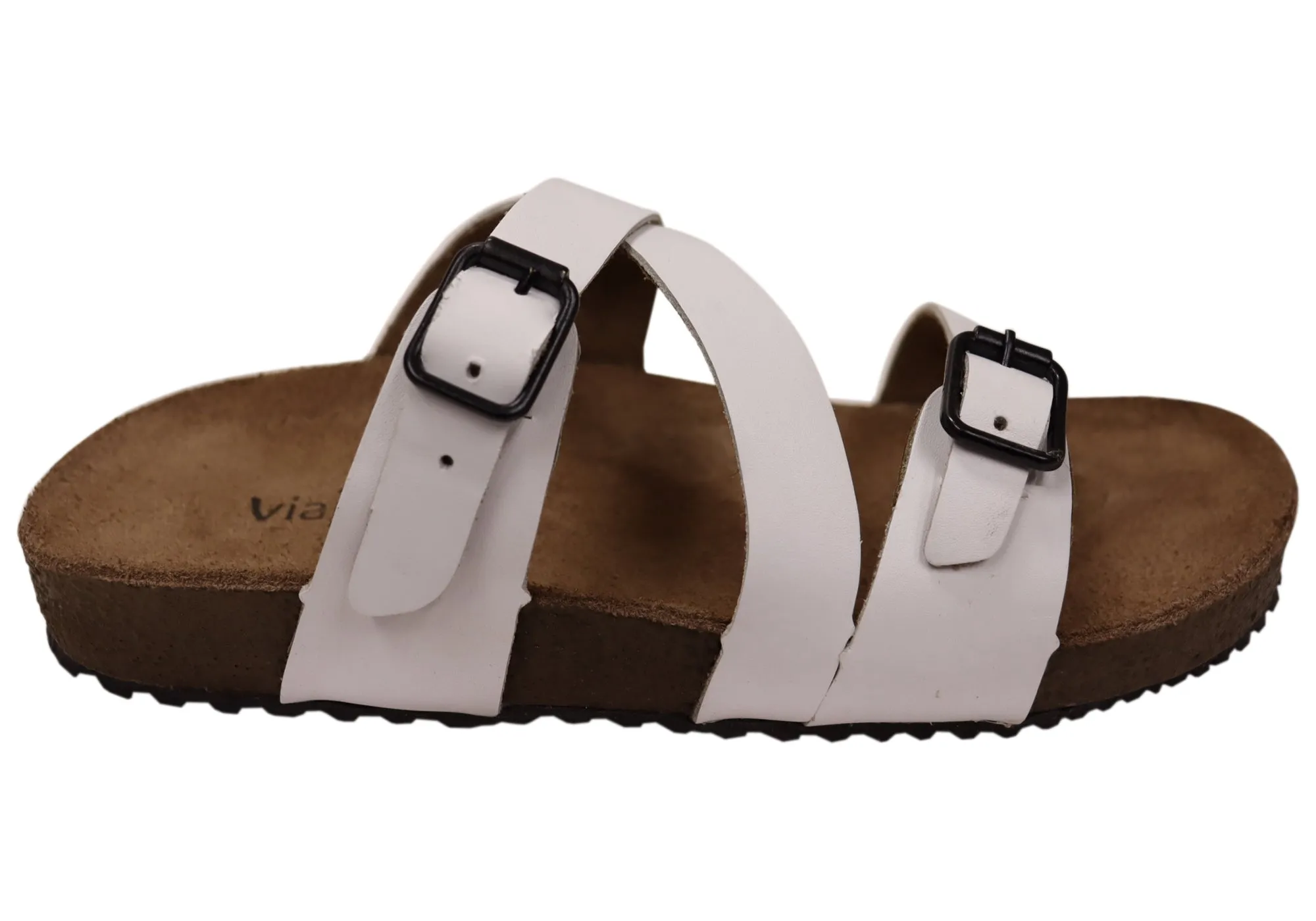 Stylish Casual Shoes Via Paula Carly Womens Leather Comfort Slides Sandals Made in Brazil