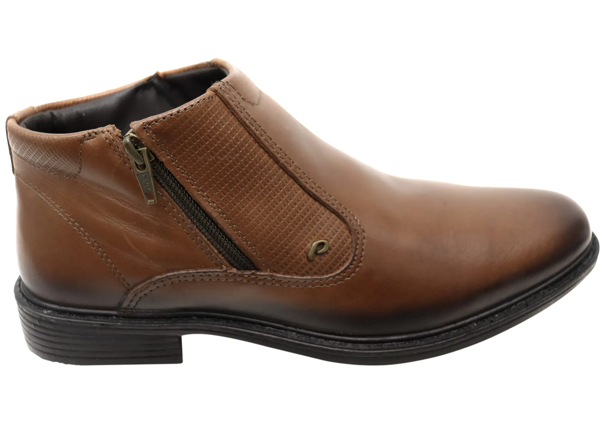Pegada Xavier Mens Comfortable Leather Boots Made In Brazil High-Top Style