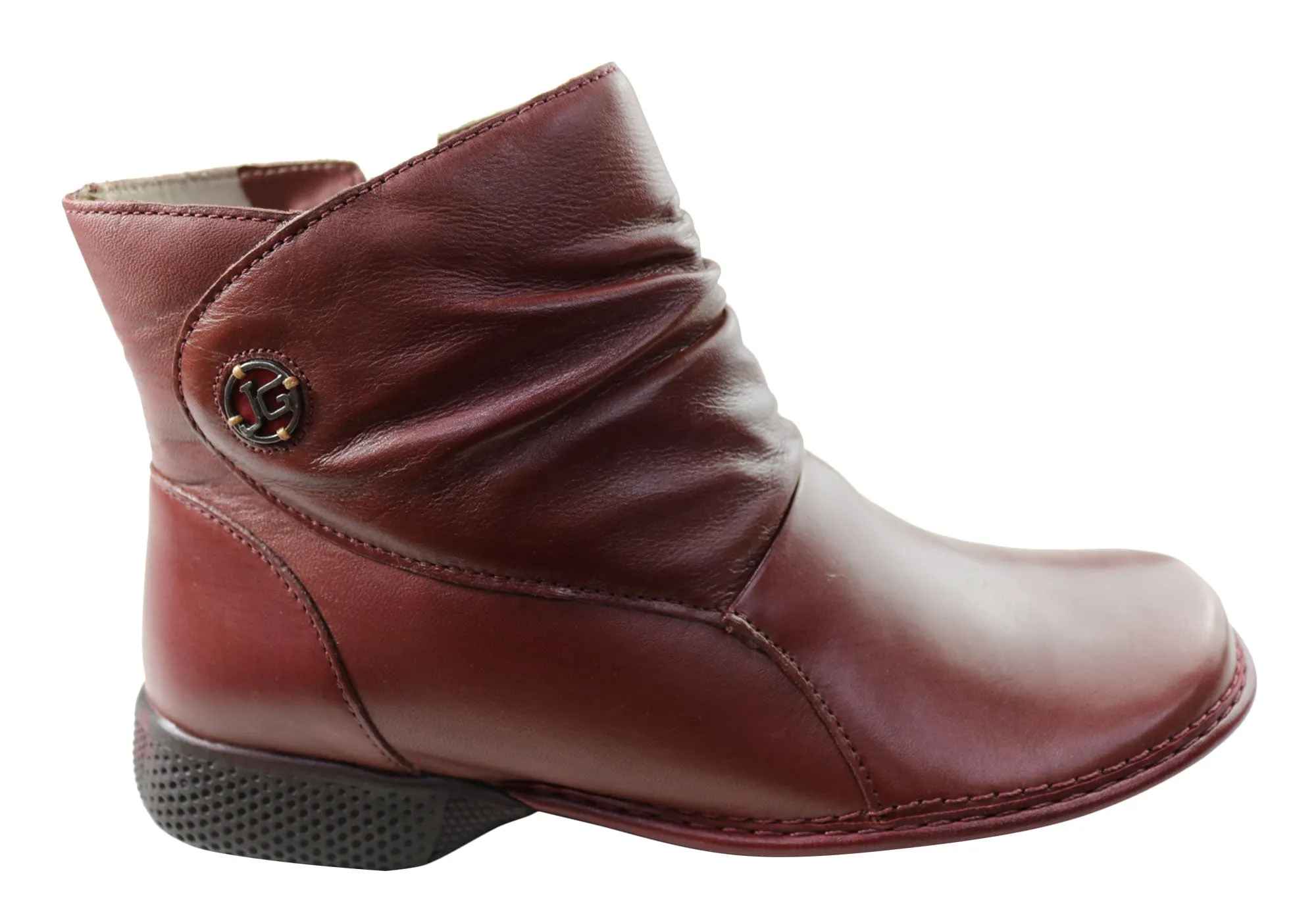 J Gean Cove Womens Comfortable Leather Ankle Boots Made In Brazil Insulated Fit