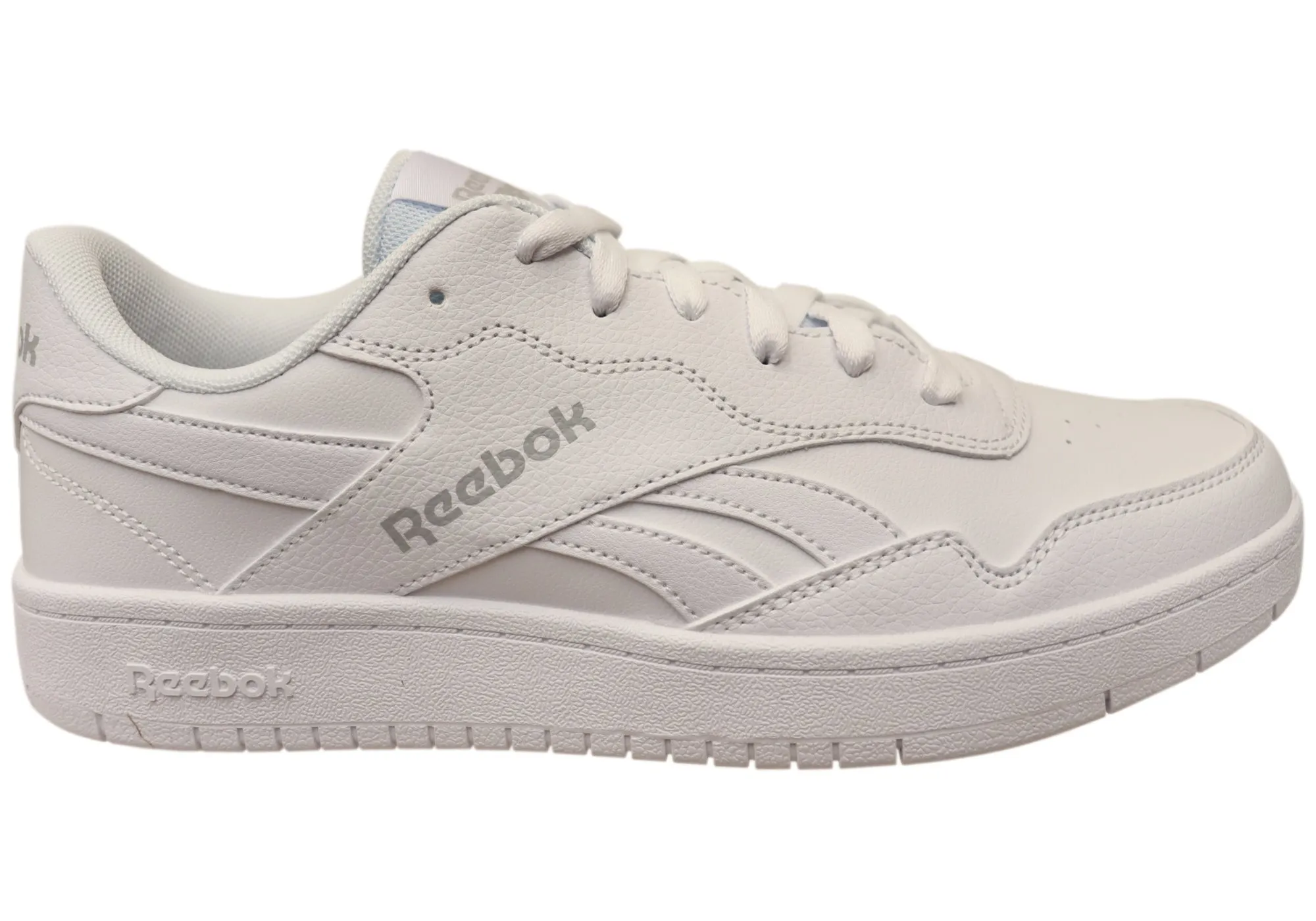 Shock Diffusion Reebok BB 1000 Mens Comfortable White Lace Up Sneakers